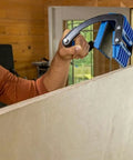 Panel Carrier For Plywood Sheets And Large Panels With Ergonomic Grip One Handed Carry Up To 100 Lbs Heavy Duty Carpentry Tool in use