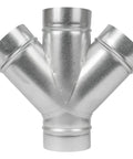Four Inch W-Shape Ducting Splitter 45 Degree Galvanized Steel 4-Way Dust Collection Fitting For Exhaust Fans Ducting Adapter