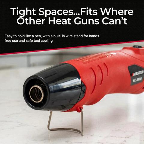 EC-MINI Pro Grade Heat Gun for Crafts and DIY Projects with Shrink Wrap and Reflector Attachment