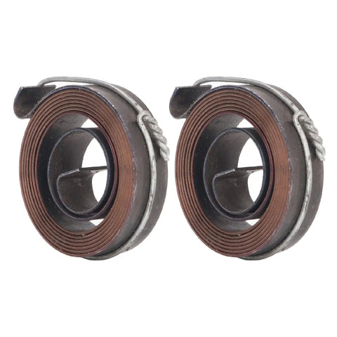 Drill Press Return Spring Quill Feed Coil Spring Two Pack Beefy Heavy Duty Chrome Plated Spring Steel For Bench Drill Horizontal And Vertical Drilling 37mm Outer Diameter 10mm Width