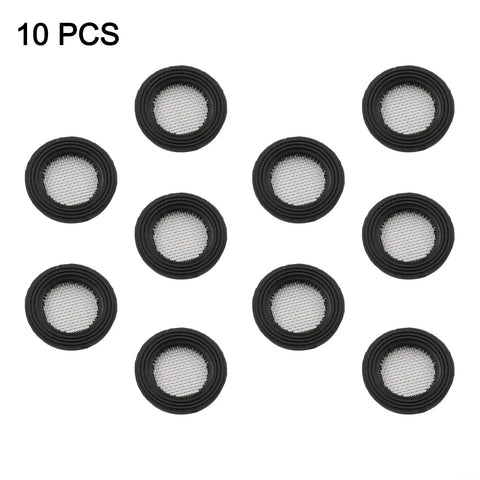 10 pcs Heavy Duty 3/4 Inch Hose Washer Kit With Metal Mesh Screen Filter To Stop Debris For Garden Shower Heads Washing Machines And All Plumbing Connections Super Sealing Rubber Gaskets Black Assorted Repair Set