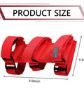 Roll Bar Fire Extinguisher Holder For Jeeps Adjustable American Flag Decorated Mount, size 9.05 x 4.4 inches, red straps