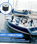Top Tier Rubber Isolator Mounts For High Elasticity Vibration Dampening Pads on a boat, showcasing rubber mount type and sturdy design.