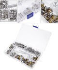 Real Deal Canvas Tarp Snap Kit Featuring Rust Resistant Marine Fasteners With 10 MM And 15 MM Screw Snap Buttons and storage box.