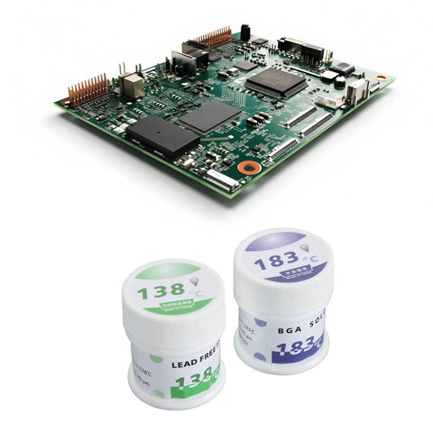 Pro Grade Solder Paste 138C To 183C Melting Point 50G X 2 For PCB Repair And Phone Board Soldering Flux Paste With Non Erosive Formula