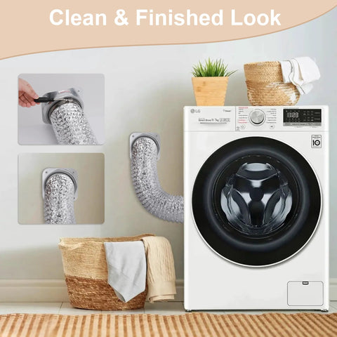 Amazon DV180 magnetic dryer vent kit with aluminum vent hose and wall plate; includes 3 ft 4 in duct and 2 clamps