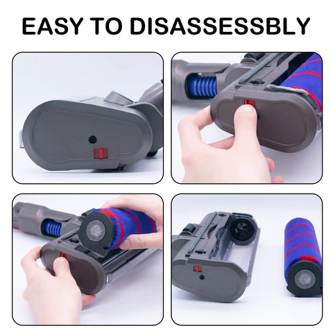 Hands detaching Quick-Release Soft Roller Cleaning Head for Cordless Vacuum Cleaners V7 V8 V10 V11 V15 Series