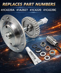 Beefed Up Gear And Sprocket Replacement Kit For LiftMaster Chamberlain Sears Craftsman Garage Door Openers Half HP And Third HP Chain Drive CNC Aluminum Alloy Upgrade Durable Worm Gear.