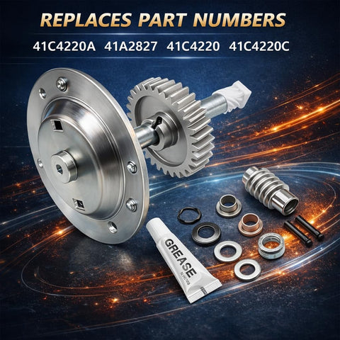 Beefed Up Gear And Sprocket Replacement Kit For LiftMaster Chamberlain Sears Craftsman Garage Door Openers Half HP And Third HP Chain Drive CNC Aluminum Alloy Upgrade Durable Worm Gear.