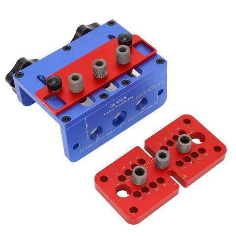 Straight Shooting Wood Dowel Drilling Guide 3 In 1 Jig Kit With 8mm 10mm 15mm Drill Bits Heavy Duty Aluminum Positioner