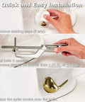 Gold Ceramic Bird Toilet Bolt Covers Set Of 2 Decorative Toilet Bolt Caps for Bottom of Toilet Easy Install shown being installed