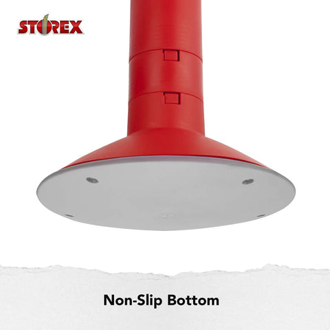 Active Tilt Stool For Ergonomic Office Setup And Standing Desks, Adjustable 12 To 24 Inch Height, red base showing non-slip bottom