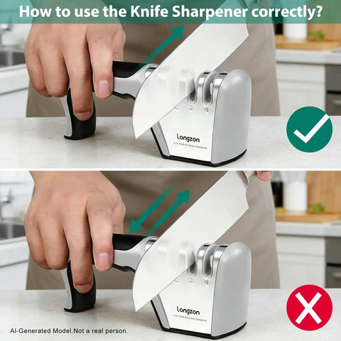 How to use the Top Shelf Four Stage Knife Sharpener Kit With Cut Resistant Glove Game Changing Edge Restorer For Quick Daily Kitchen Use And Safer Cutting Work Black Silver Matte Finish Non Slip Base Design correctly.