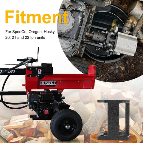 Log Splitter Hydraulic Pump Mount Bracket for 5 to 7 HP Engines, Direct Replacement Fits SpeeCo, Oregon, Husky 20, 21 and 22 Ton Units, Easy Install Engine Mount for Beefy No Nonsense Power