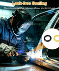 Welder using Ceramic TIG Welding Cup Kit, 5 Pack Size 12 With 3 32 Diffuser, Delivers Wider Shielding Gas Coverage, Compatible With WP SR DB Torch Series 9 20 25 And 17 18 26, Works With CK Worldwide Weldcraft Miller Lincoln And Other Major Brands