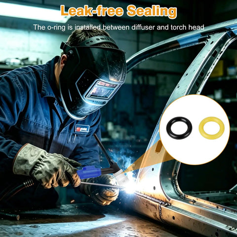 Welder using Ceramic TIG Welding Cup Kit, 5 Pack Size 12 With 3 32 Diffuser, Delivers Wider Shielding Gas Coverage, Compatible With WP SR DB Torch Series 9 20 25 And 17 18 26, Works With CK Worldwide Weldcraft Miller Lincoln And Other Major Brands