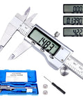 Pro Grade Digital Caliper With Stainless Steel Build, Large LCD Screen, IP54 Splash Proof, Auto Off, 6 Inch 150mm Vernier Micrometer