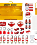 Heavy Duty Lockout Tagout Station Kit 102 Pack Electrical Safety Lockout Padlocks Hasps Valve Gear with Polypropylene Station