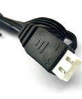 Close-up of the XH-3Pin connector for Two Pack USB Charger Cable 1A With XH3P Connector For 7.4V LiPo RC Cars Drones And Quadcopters.