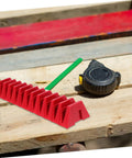 12 Piece Modular Wrench Organizer Tray For Workbenches Garages And DIY Projects Durable Plastic Tool Holder in red with tape measure