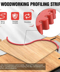 Flexible Router Template 78 Inch Plastic Edge Guide Kit on a wooden surface with curved profile detail visible.