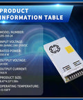 Space-Saving 1U Enclosed Power Supply 24V DC 350W 14.6A For Control Cabinets, Slim High Power Module With Wide Input 90-264VAC Or 240-370VDC, Durable Enclosed Design For Quiet, Reliable Output. silver metal power supply, 215x115x30mm