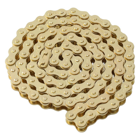 Gold 420 drive chain, 102 links, coiled for dirt bikes and ATVs.