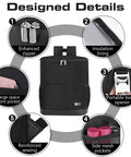 Insulated Cooler Backpack for Travel and Camping, Leak Proof Soft Sided Backpack Cooler Keeps 12 Hours Cold or Hot, Lightweight Waterproof 30 Can Capacity features.