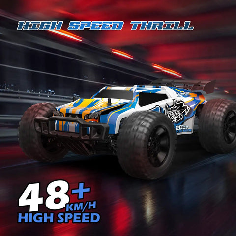 Beast 1:10 Scale High Speed RC Car With LED Shell Lights 4x4 Off Road Monster Truck For Adults And Kids Reaching Up To 48 Km/h