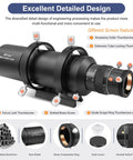 60mm Guide Scope Finder Kit With 1.25 Inch Double Helical Focuser FMC Lens features and components layout.