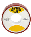 Copper Anti Seize Tape For Threads Three Quarters Inch By Fifty Feet PTFE Resin With Metal Flakes Reduces Galling Seizing