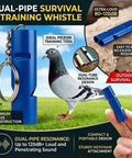All In One Pigeon Care Starter Kit With Perches Leg Bands Dummy Eggs Waterer And Feeder focus with survival whistle.