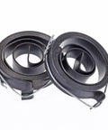 Premium Drill Press Return Spring Pack Of Two 26 Inch Chrome Quill Rebound Coil, black steel design with hook mount details.