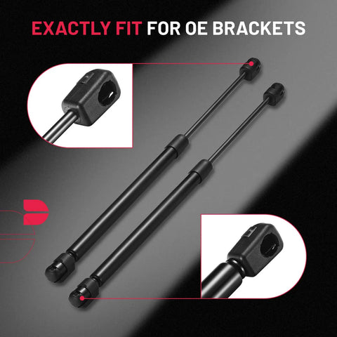 12 Inch Gas Shocks Struts Lift Supports For Leer Camper Shell And ARE Topper - Beefy 20-35 Lb Per Strut, 40 Lb Total Capacity, black finish