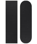 Grip Tape For Skateboards, Longboards And Scooters - Non Slip, Bubble Free Application, 110 X 27 Cm, Black, two shapes displayed side by side