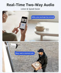 Person using Two Pack 2K Outdoor Security Cameras Add On, 3MP Wireless Surveillance IP Cameras With Human Detection on app.