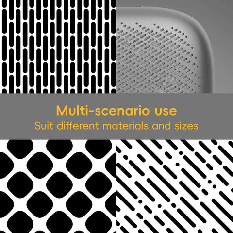 Patterns showing multi-scenario use with heavy duty hydraulic oval hole punch die for CH-70 system replacement 11x18mm for metal sheets.