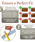 Instructions for fitting Slimline Cabinet Edge Protector Pack of 4 for Cabinets, Shelves, and Drawers, 3/4 inch thick.