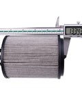 Top Tier Coolant Cartridge Filter Replacement For Detroit Dd13 Dd15 Dd16 And Western Star 6900 Engines showing measurement tool against filter