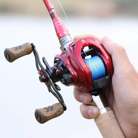 Beast Mode Baitcasting Reel With 8.1 To 1 Gear Ratio, Magnetic Braking, 9 Plus 1 Ball Bearings, Anti Corrosion Finish in hand