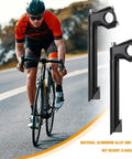 Gooseneck Bike Stem 220mm Length with 22.2mm Quill and 25.4mm Clamp for 1 Inch Handlebars shown with cyclist on road