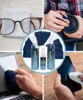 Streak Free Lens Cleaner Spray Kit With Two 2oz Bottles And Four Microfiber Cloths For Glasses And Screens Ammonia Formula Safe On Eyewear And Electronics Value Pack