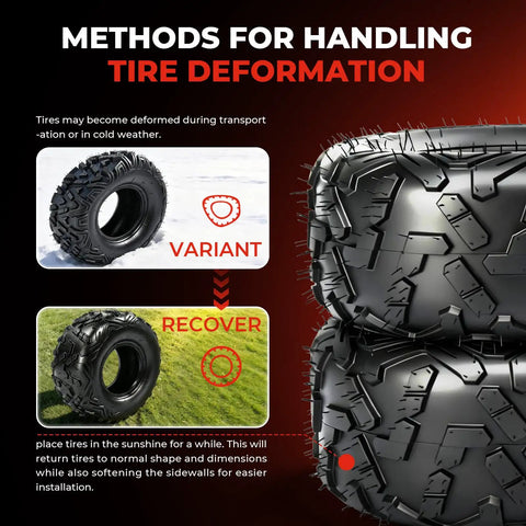 Handling tire deformation guide with Go Kart Tire Set 145 70 6 14x6 6 Ply Tubeless Big Horn Tread For Coleman CC100X CT100U.