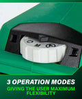 Close-up of the operation mode dial on Your Go-To 18V MultiVolt Cordless Drywall Screw Gun Kit With Collated Magazine, showing 3 modes.