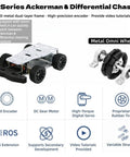 4WD Robotic Car Chassis Kit With Aluminum Alloy Frame Hall Encoder Ackerman And Differential Drive RC Tank Style System ROS
