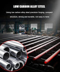 Low Carbon Alloy Steel tubes showcasing strong, durable construction suitable for various applications in a workshop.