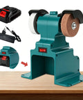 Hella Solid Mini Bench Grinder Featuring Dual Grind Wheels And A Heavy Duty Pure Copper Motor Spinning At 6000 Rpm for metal polishing.