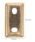 Towel Rack Mounting Hardware Kit For Stainless Steel Bracket Replacement Parts in gold, showing exact dimensions