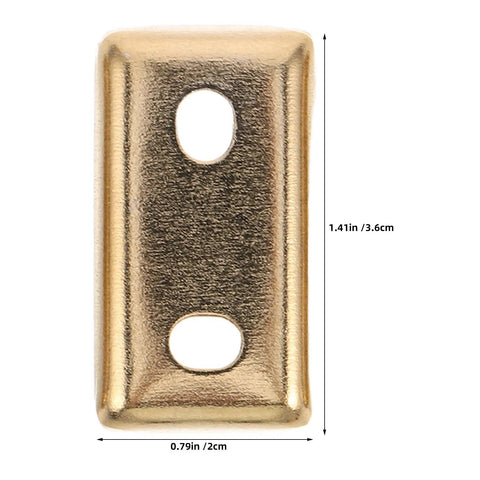 Towel Rack Mounting Hardware Kit For Stainless Steel Bracket Replacement Parts in gold, showing exact dimensions
