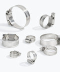 All Purpose Hose Clamps Kit For Plumbing, Automotive And Mechanical Projects, Heavy Duty Adjustable Worm Gear Clamps in 304 stainless steel